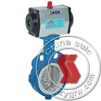  pneumatic soft sealing butterfly valve(single-action cylinder)
